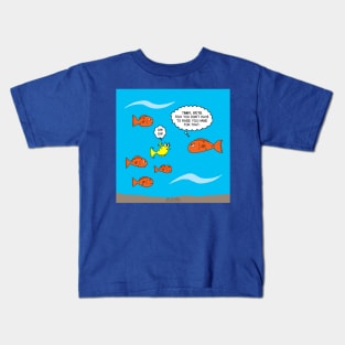 Fish Bathroom II (with words) Kids T-Shirt